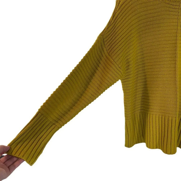 Apt. 9 Yellow Mock Neck Sweater Size XL Long Sleeves Chunky Knit Pullover Top - Picture 4 of 8